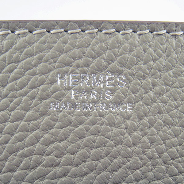 7A Hermes Togo Leather Messenger Bag Grey h2811 Replica - Click Image to Close